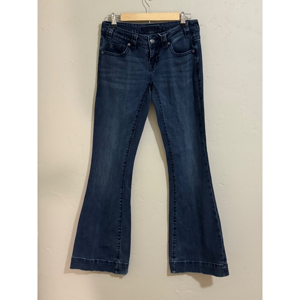 Rock & Roll Cowgirl Trouser 26x34 Flare Jeans Dark Wash Western Womens 26 cowboy